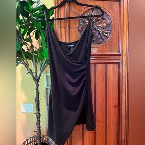 Forever 21 black stretchy wrap dress